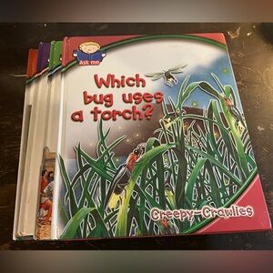 Set of 4 Ask Me why kids books fun learning history anatomy bugs earth science
